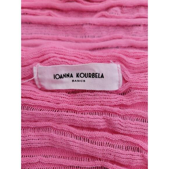 Ioanna Kourbela OS Archetypes Wrap Cardigan Lagenlook Pink Top Cotton Basics - Picture 8 of 9